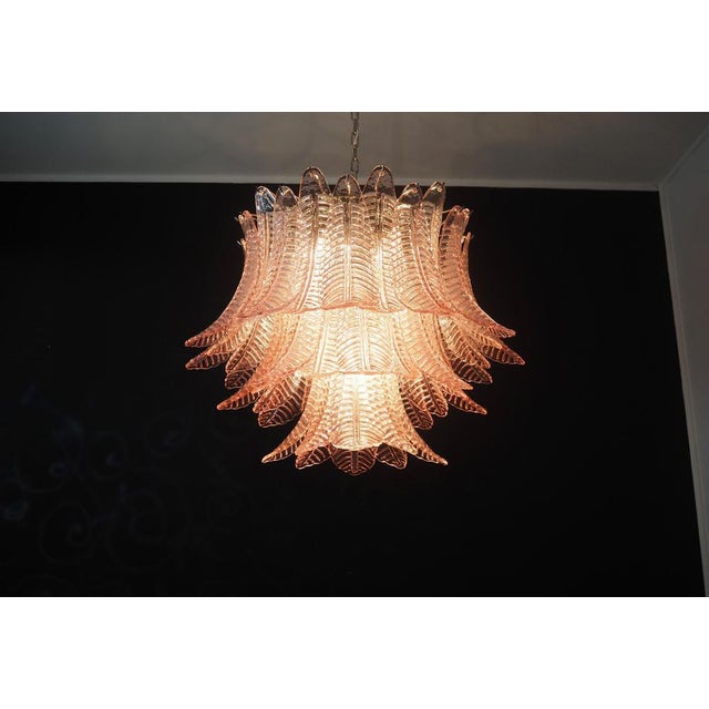 Metal Italian Murano Felci Glass Chandeliers, 1980s, Set of 2 For Sale - Image 7 of 18