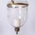 Standout colonial style continental smoke bell glass light fixture hand blown in classic form with cut designs and...