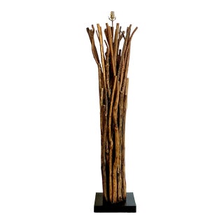 Vintage Palecek Natural Branch Floor Lamp For Sale