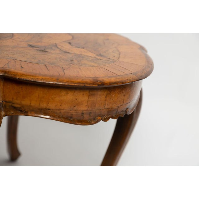 Biedermeier Burl Walnut Side Table For Sale - Image 3 of 7
