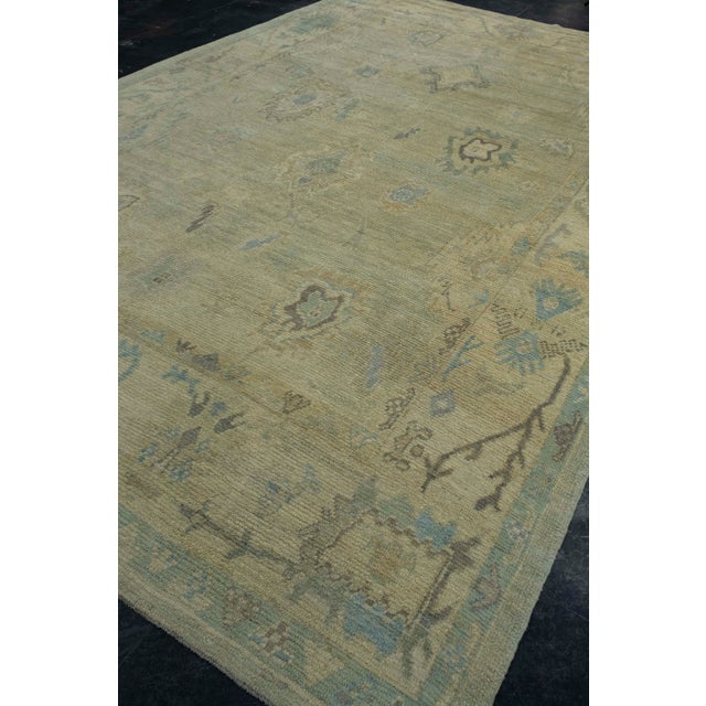 Turkish Turkish Oushak Rug 9'9" x 14'9" #18555 For Sale - Image 3 of 8