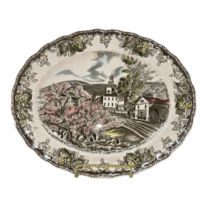 1990s Johnson Brothers Friendly Village English Cottage Serving Platter Made in England