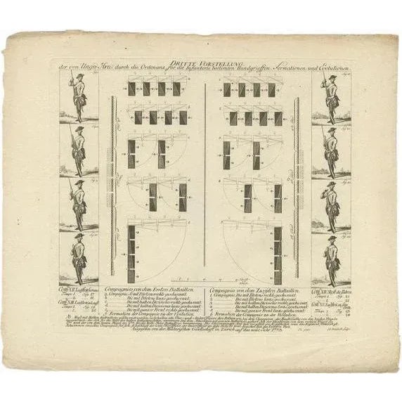 Holzhalb, Infantry Warfare and Infantry Training, 1773, Print For Sale - Image 6 of 6