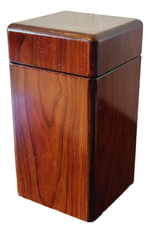 Vintage Art Deco Lidded Box in Beautifully Grained Wood