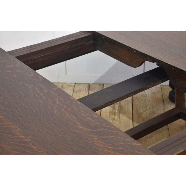 Gold Vintage Extending Dining Table in Oak by Maple and Co, 1890s For Sale - Image 8 of 15