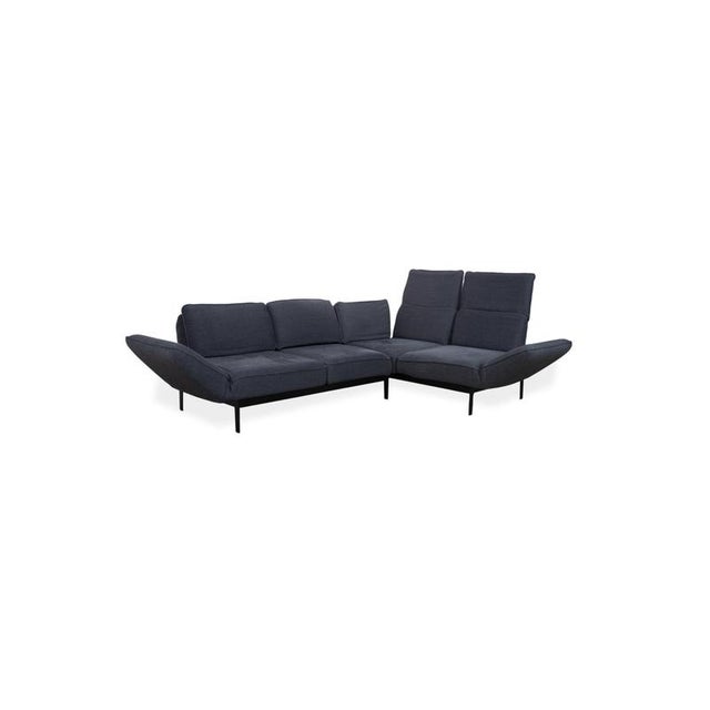 Rolf Benz Mera 386 Fabric Corner Sofa Grey Sofa Couch For Sale - Image 4 of 18
