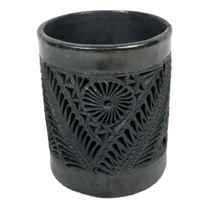 Vintage Oxaca Black Clay Vase
