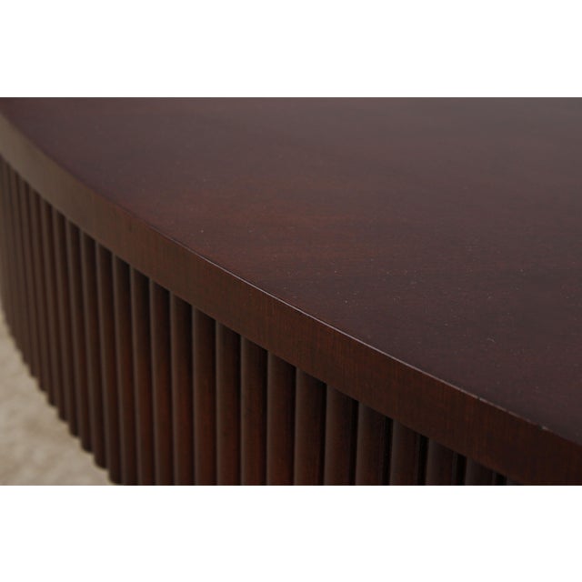 Brown Ethan Allen Avenue Mahogany Oval Coffee Table For Sale - Image 8 of 15