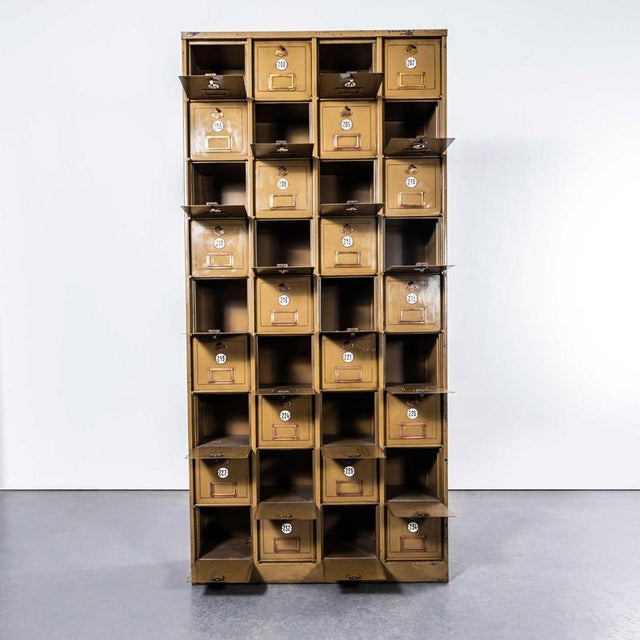 1920s French Industrial Metal Cabinet, 1920s For Sale - Image 5 of 11