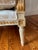 Late 20th Century Louis XV Style Bergère Chair Silk Damask Parcel Gilt For Sale - Image 10 of 12