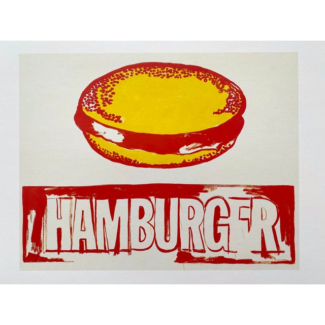 This Andy Warhol Foundation very rare vintage 1993 collector's Pop Art offset lithograph print " Hamburger " 1985, is an...