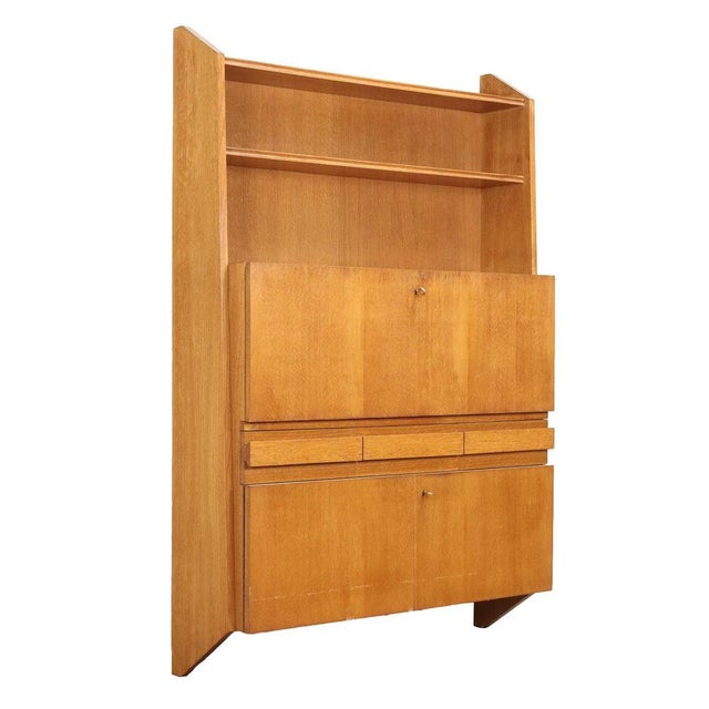 Vintage Cabinet in Oak Veneered Wood, Italy, 1950s For Sale - Image 14 of 14