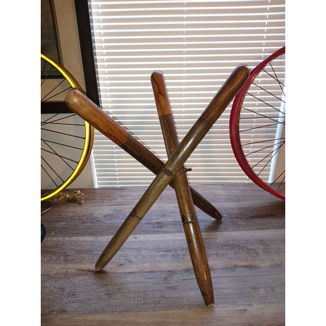 Burnt Umber Bring Home a 1970s Character With This Vintage Leather Tripod Campaign Stool. For Sale - Image 8 of 9
