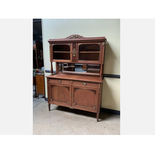 Antique Art Nouveau Bronze-Plated Buffet, 1910 For Sale - Image 11 of 11