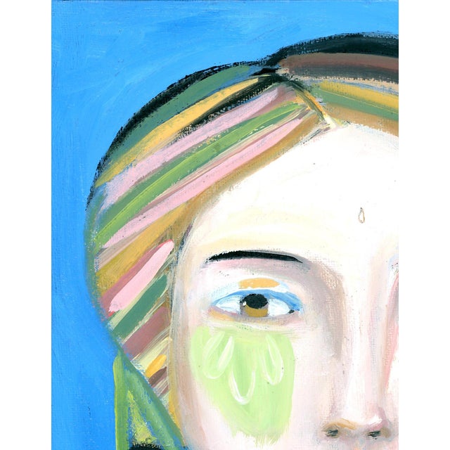 Abstract Cecilia Gallerini Cubist Abstract Oil Portrait by Alexandra Swistak For Sale - Image 3 of 7