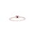 Red Ruby & Diamond Ring in 14k White Gold, Oval 5×4mm – Dainty East West Ring, Size 6.75 For Sale - Image 8 of 10