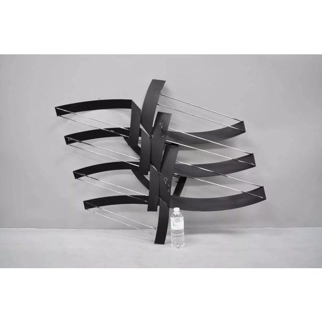 Vintage Curtis Jere Mid Century Modern Metal Abstract Wall Art Sculpture Signed For Sale In Philadelphia - Image 6 of 9