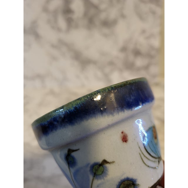 Cornflower Blue Vintage Tonala Miniature Planter For Sale - Image 8 of 13