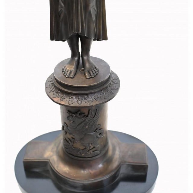 Traditional Empire Bronze Candleholders, Set of 2 For Sale - Image 3 of 14