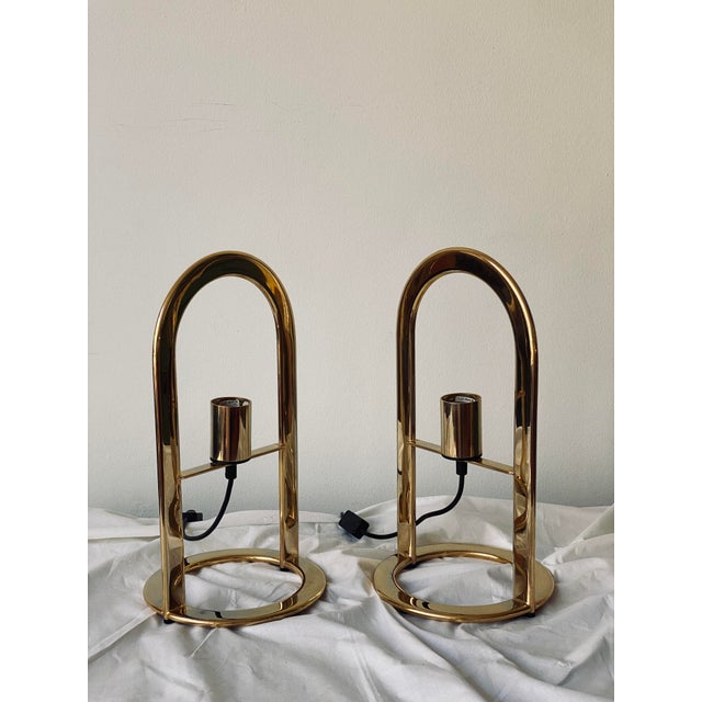 Golden Arco 40 Table Lamp from VD, Germany, Set of 2 For Sale - Image 5 of 15