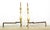 Pair of Antique Federal Brass Fireplace Andirons For Sale - Image 4 of 8