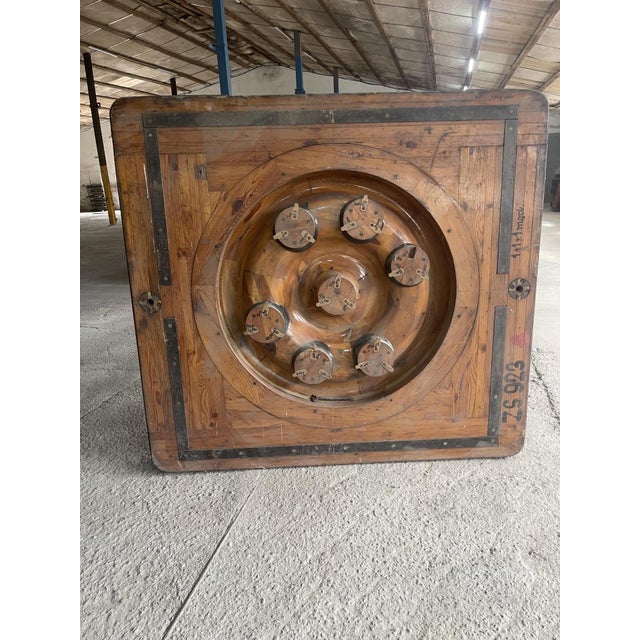 Brown Vintage Wooden Train Mold , Slovakia, 1930 For Sale - Image 8 of 8