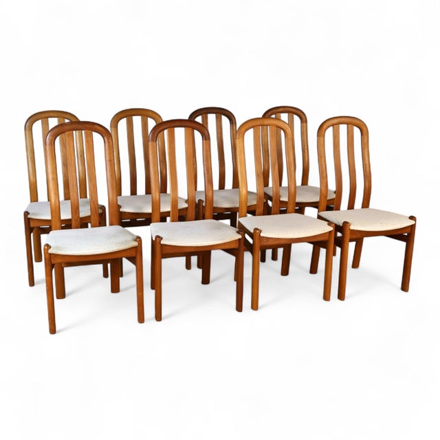 Skovby Møbelfabrik A/S Attributed to Skovby Vintage Danish Modern Set of 8 Teak Dining Chairs C. 1970s For Sale - Image 4 of 8