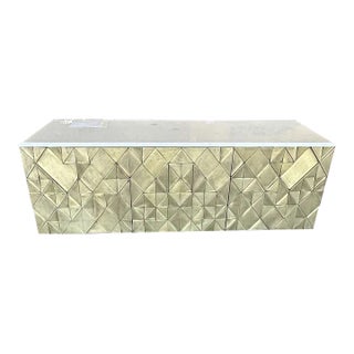 Global Views Triangle Cabinet-Brass For Sale