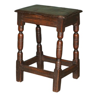 Mid-17th Century English Oak Joint Stool For Sale