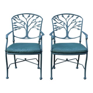Woodard Aluminum Patio Chairs From the Heritage Collection—A Pair For Sale