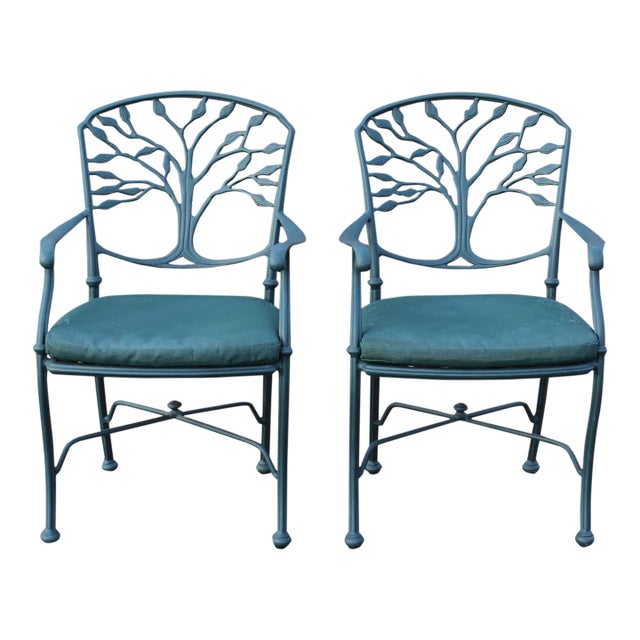 Woodard Aluminum Patio Chairs From the Heritage Collection—A Pair For Sale