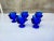 Vintage Cobalt Blue Glass Chicken Egg Cups, France, 1970s, Set of 5 For Sale - Image 6 of 6