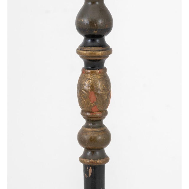 Neoclassical Neoclassical Style Ebonized & Giltwood Floor Lamp For Sale - Image 3 of 6