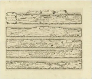 Antique Map after Roman Papyrus Peutinger Travel Map, 1773