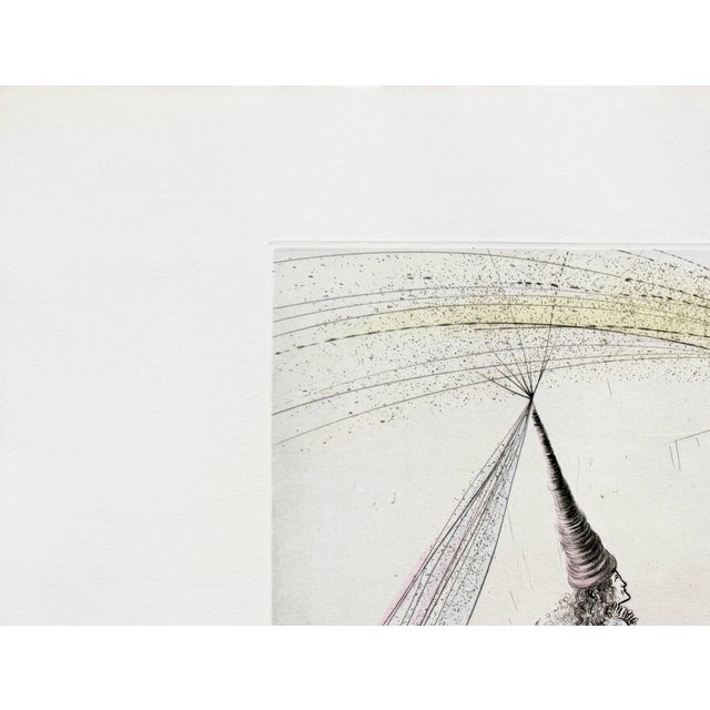 Salvador Dali, Urania, 1971, Hand-Coloured Drypoint Etching For Sale - Image 4 of 7