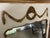 Mid 20th Century Italian Console Wall Hall Painted Gold Gilt Mirror W/Wreath & Garland For Sale - Image 9 of 12
