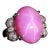 Late 20th Century Rare 21.42ct Natural Pink Star Sapphire & 0.32ct Diamond Platinum Ring, Size 8.5 For Sale