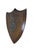 Mid 20th Century Delta Tau Delta Fraternity Shield Wall Plaque. Brass & Walnut, Made by National College Emblem Co of...