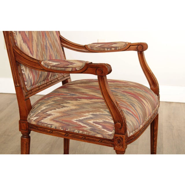 1990s Ethan Allen French Louis XVI Style Armchairs - A Pair For Sale - Image 11 of 13