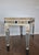 Neoclassical Gustavian Style Gilt Bronze Mounted Cream Painted Console Table With Marbelized Faux Marble For Sale In Dallas - Image 6 of 18