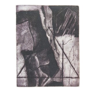 1978 Abstract Etching by Mary West For Sale