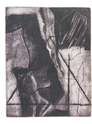 1978 Abstract Etching by Mary West