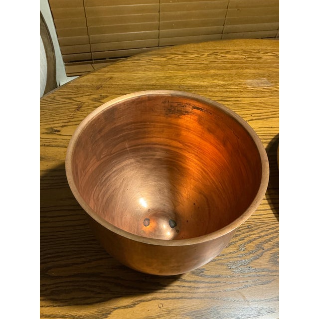 Copper Large Vintage Copper Bowl/Vessel For Sale - Image 8 of 12
