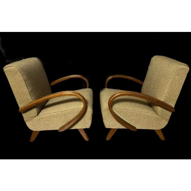 Set of Art Deco Armchairs by Jindřich Halabala for Up Závody, 1930s For Sale - Image 4 of 16