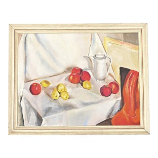 French Vintage Framed Still Life Painting For Sale