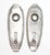 Vintage Art Deco Nickel Plated Brass Passage Door Knob Set For Sale - Image 6 of 7
