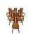 Brutalist Oak Dining Room Chairs from Kunstmeubelen de Puydt, Belgium, 1970s, Set of 6 For Sale - Image 4 of 16