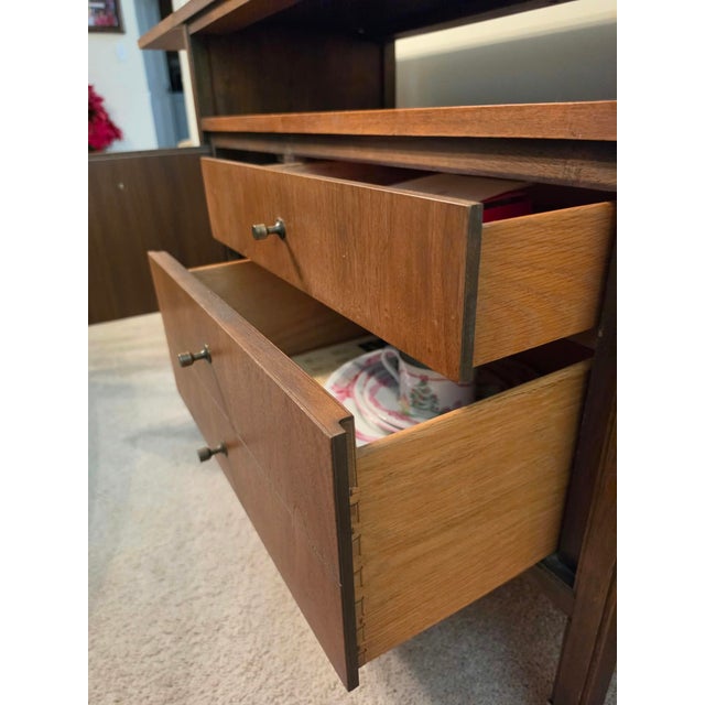 Basic Witz Mid-Century Modern Rolling Drop Leaf Bar Cart For Sale - Image 12 of 12