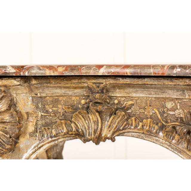 Antique Italian Silver Gilt Console Table, 1700s For Sale - Image 10 of 12