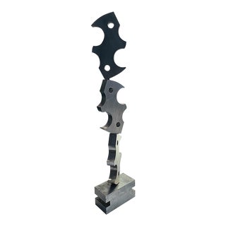 Vintage Abstract Aluminum Sculpture For Sale